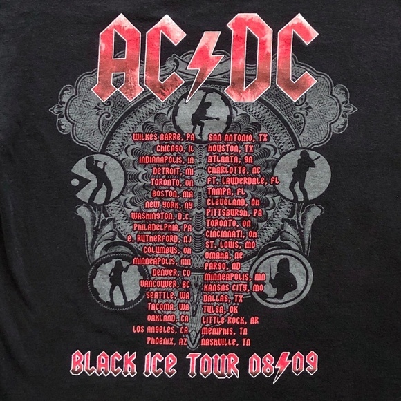 AC/DC, Black Ice, 2008/2009, Tour Shirt, Good Vintage Condition, Size M - Picture 6 of 7